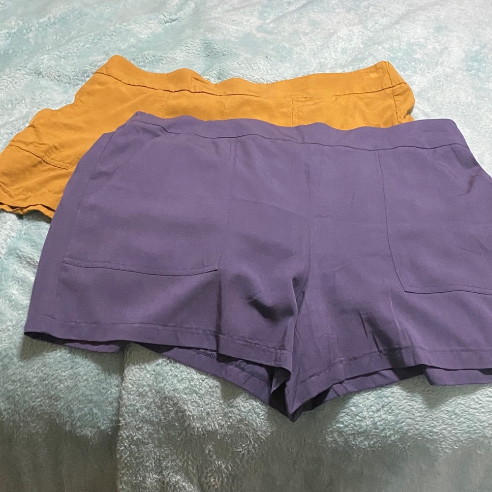 Vera Wang Purple and Mustard Women's Shorts